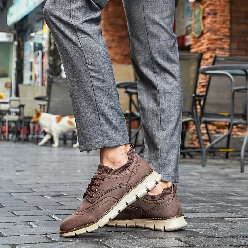 As 98 Loafers Men's Casual Fashion Lace Up Dress Shoe