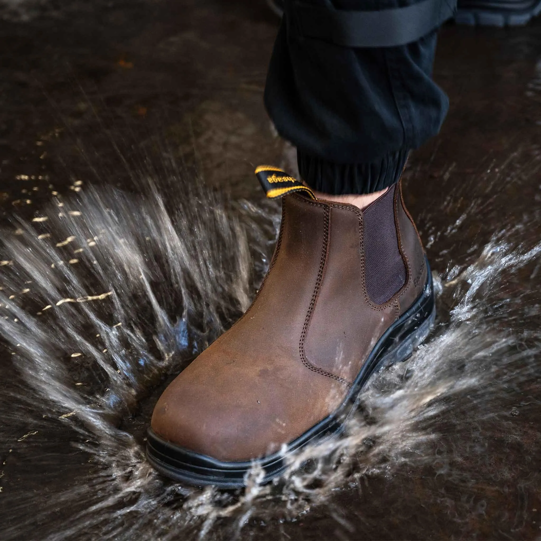 Men's Composite Toe Chelsea Work Boots - 18KV EH Rated | H002 Best Work Boots For Bunions