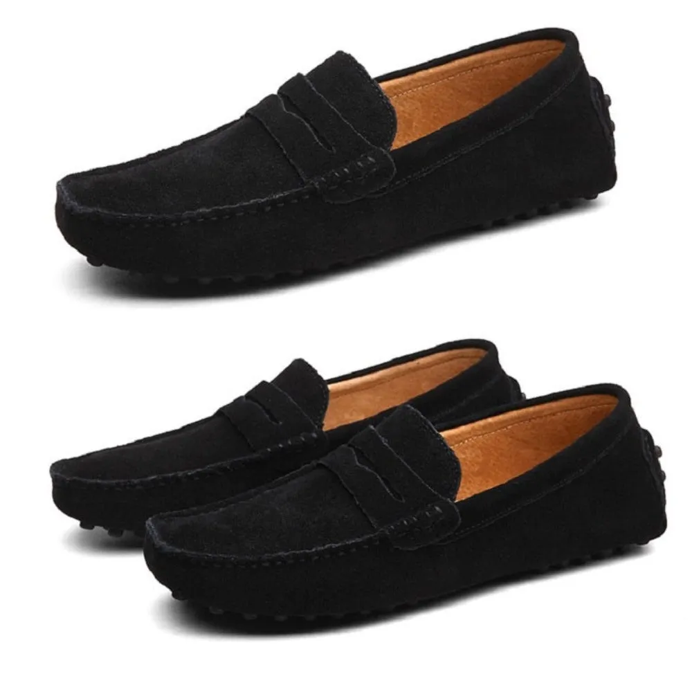 Loafers With Laces Men's Moccasins Lightweight Leather Loafers