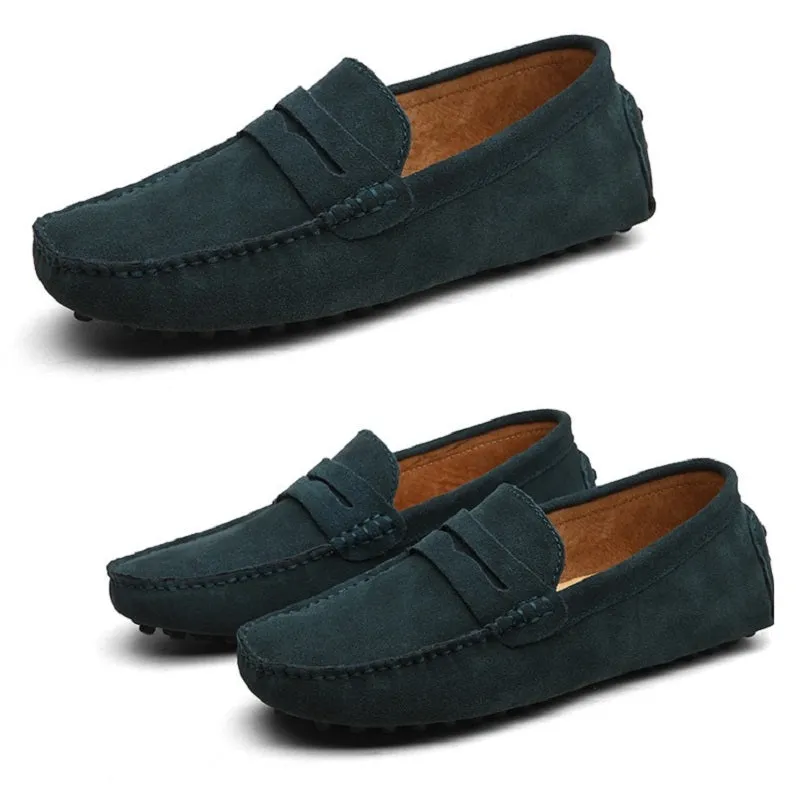 Men's Moccasins Lightweight Leather Loafers Horsebit Accent Loafers
