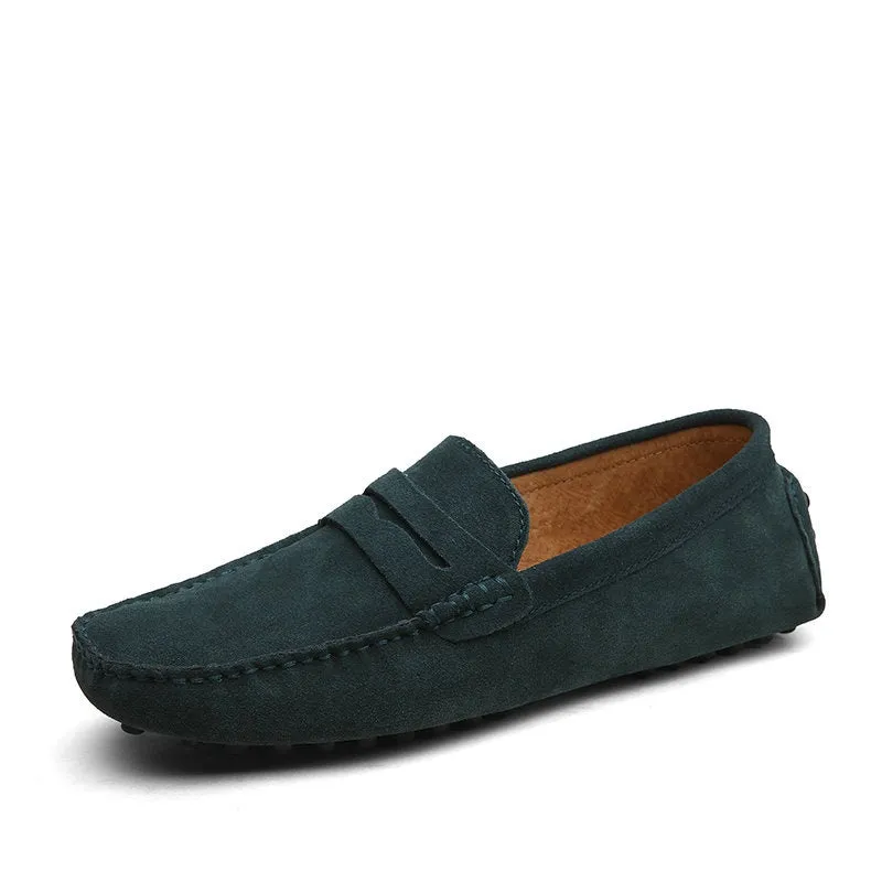 Loafers With Lug Sole Men's Moccasins Lightweight Leather Loafers