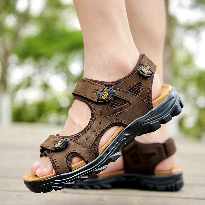 Men's Sandals Large Size Sandals Men's Summer Beach Shoes Men Gothic Sandals