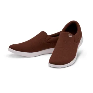 Women Leather Shoes Flats Slip On Loafers Men's Slip-Ons Brown - Special Offer