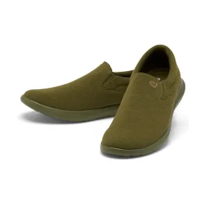 Woven Leather Slip On Men's Slip-Ons Olive Green
