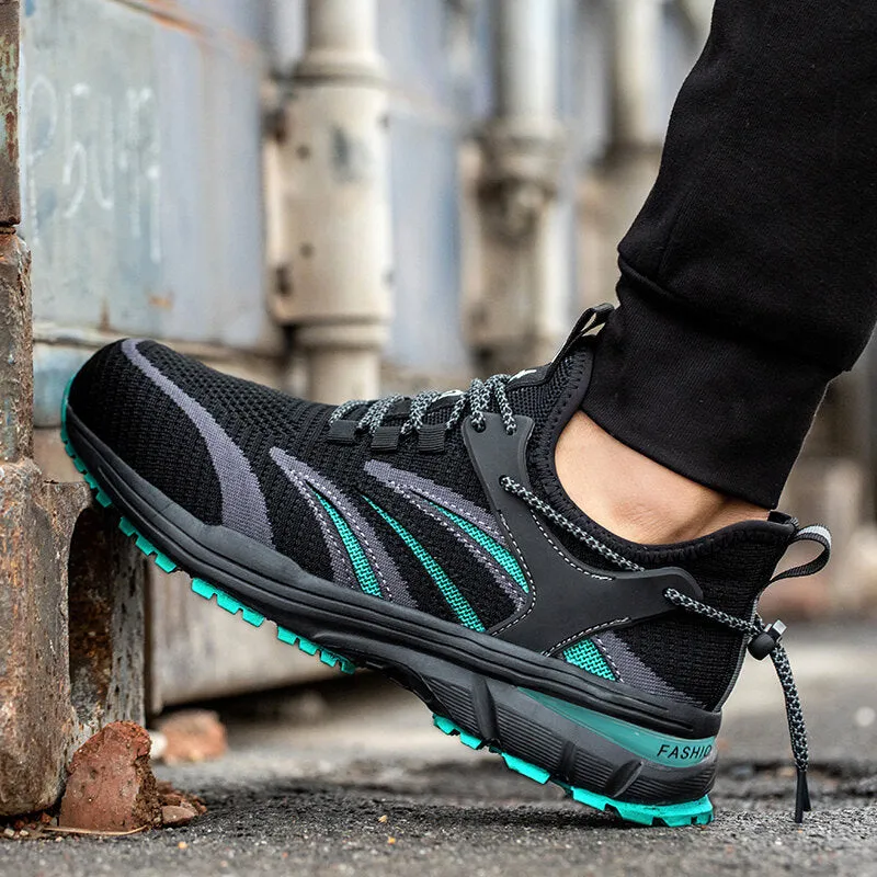 Steel Toe Waterproof Work Boots Men's Steel Toe Safety Shoes - Non-Slip, Lightweight Work Boots & Hiking Sneakers