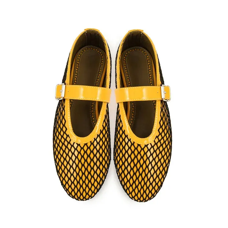 Mesh Round Toe Ballet Shoes Best Flat Shoes With Arch Support