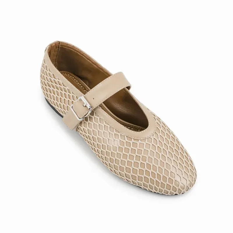 Mesh Round Toe Ballet Shoes Best Nursing Shoes For Wide Flat Feet