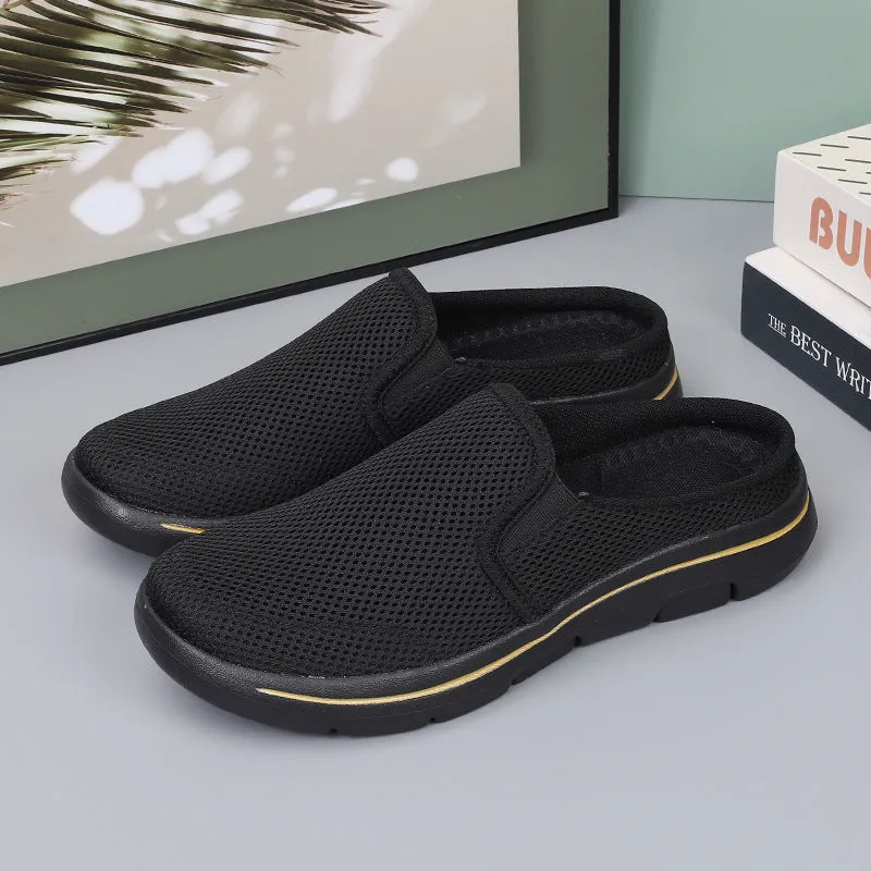 Mesh Soft Sole Breathable Comfortable Half Slippers For Men Slippers Plane