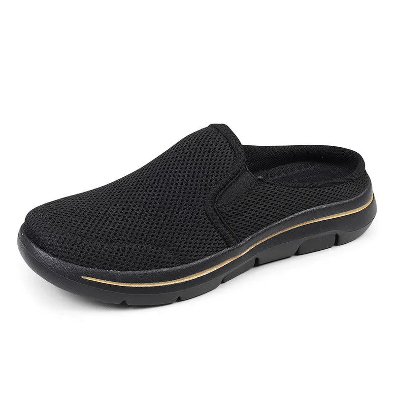 Mesh Soft Sole Breathable Comfortable Half Slippers For Men Clog Slippers
