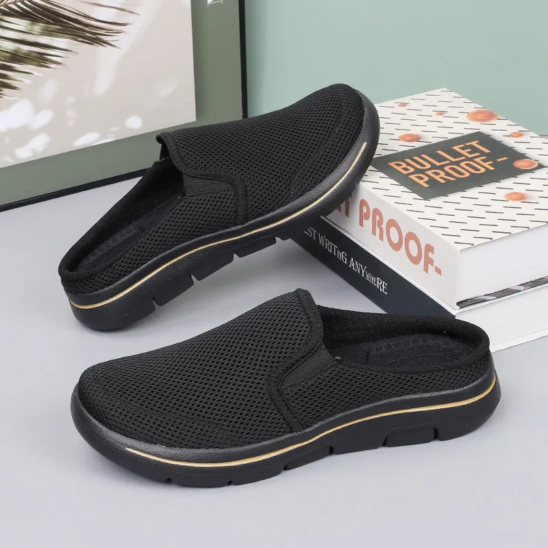 Mesh Soft Sole Breathable Comfortable Half Slippers For Men Metatarsal Slippers