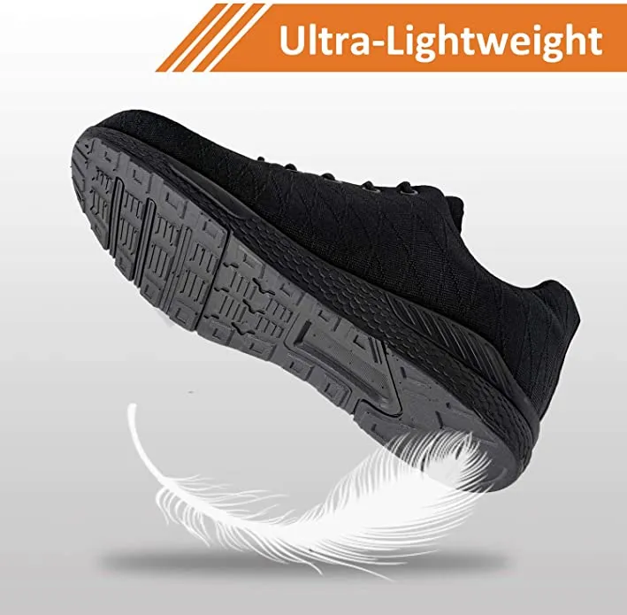 Fiberglass Toe Work Boots Mesily Safety Steel Toe Shoes for Men Lightweight Non Slip Work Construction Industrial Shoes - Breathable Sneakers Outdoor Resistant Composite Work Toe Shoes - Size 50 (15.5)