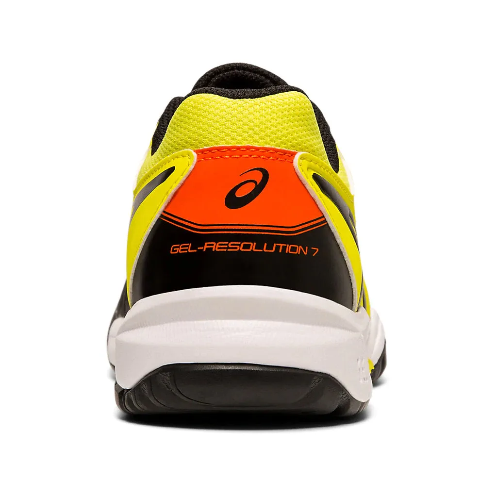 Asics Gel Resolution 7 GS Black Yellow Juniors Tennis Shoes Gel Rocket Asics Shoes