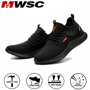 Wedding Formal Flat Shoes MWSC Safety Work Shoes For Men Steel Toe Cap Indestructible Work Boots Anti-smashing Men Construction Boots Working Sneakers