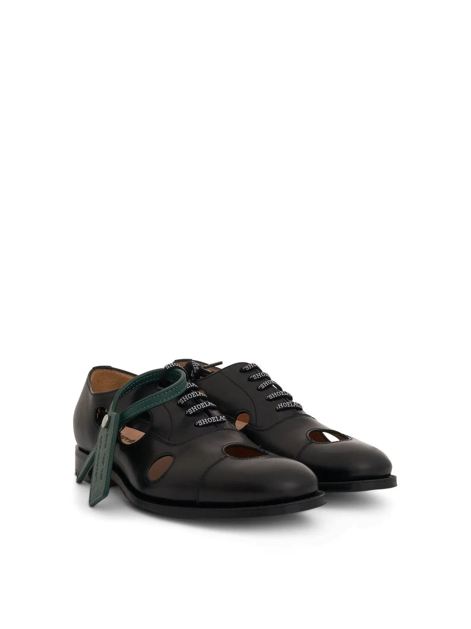Oxfords Vs Budapester Off-White x Church's Consul Shoe in Black/Green