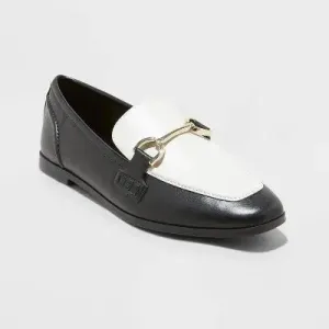 New - A New Day Women's Faux Leather Slip On Loafer Flats Almond Toe Memory Foam Expected Gomel Slip On Loafer