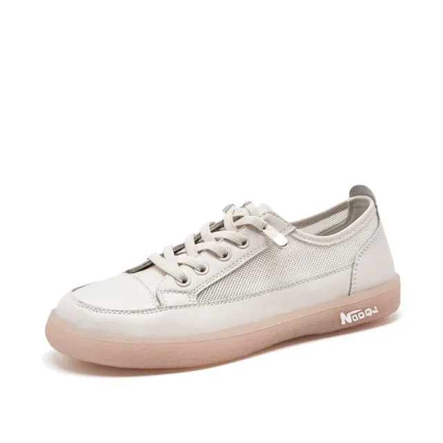 New Genuine Leather Women Sneakers Slip On Fashion Tennis Shoes High Heel Jordan Sneakers