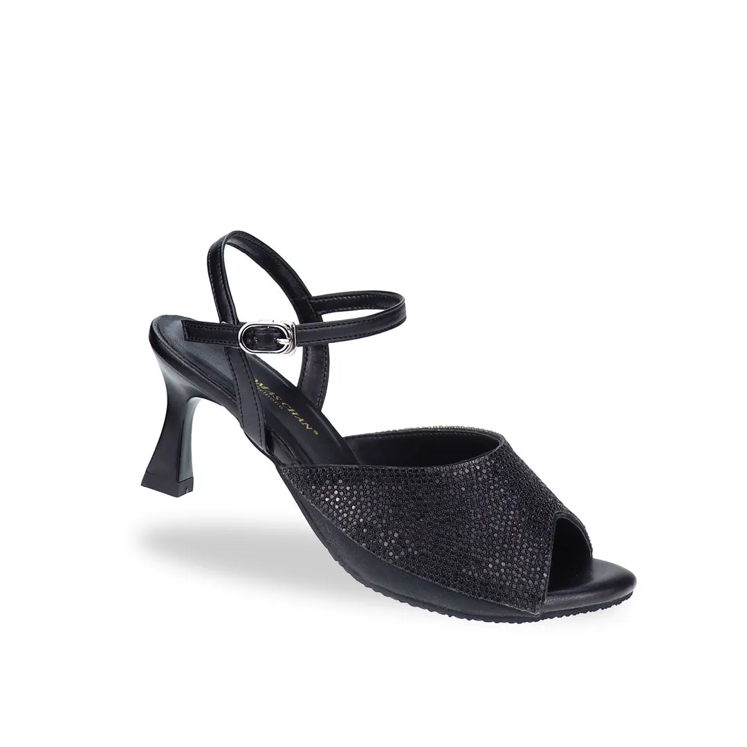 6 Moc Toe Work Boots [NEW] Glitter Crystal Ankle Strap Heels 1.5"inch [Dinner Series]