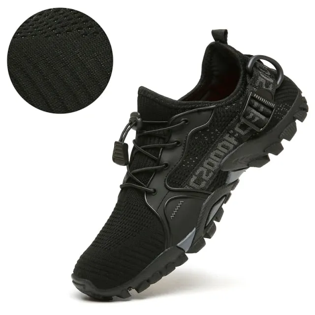 New Mesh Breathable Hiking Shoes Men's Sneakers Outdoor Sports Shoes Platform High Top Sneakers