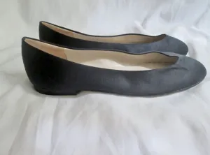 Ariella Loafers NEW Womens ANDREA CARRANO Italy Slip On Satin Leather SHOE 10 BLACK