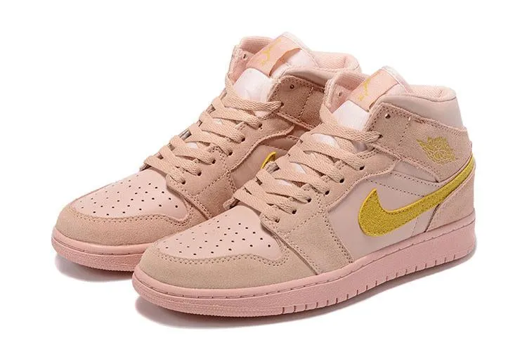 Nike Air Jordan 1 Mid 'Coral Gold' Sneaker Shoes Sale Men Size 7-12 Asics Netburner Ballistic Ff 3 Shoes