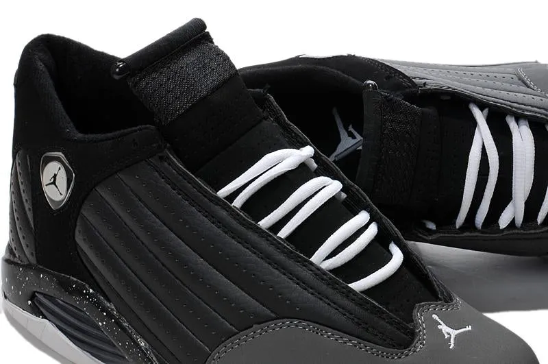 Nike Air Jordan 14 Retro Black Grey Sneaker Shoes Sale Men Size 7-13 Asics Running Shoes Carbon