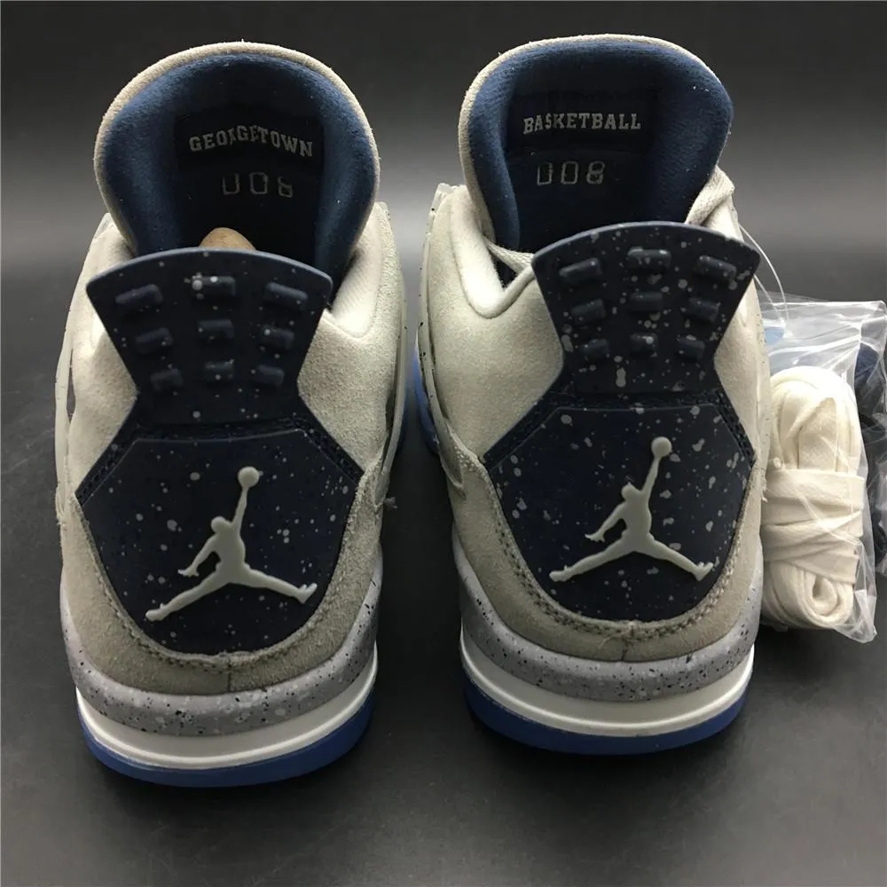 Nike Air Jordan 4 Retro 'Georgetown' Sneaker Shoes Sale Men Size 8-13 Asics Blade Ff Indoor Shoes