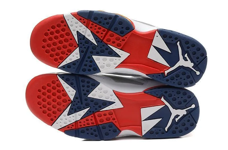 Asics Shoes Boston Nike Air Jordan 7 Retro White Navy Red Shoes Basketball Men Size US 7 - 13