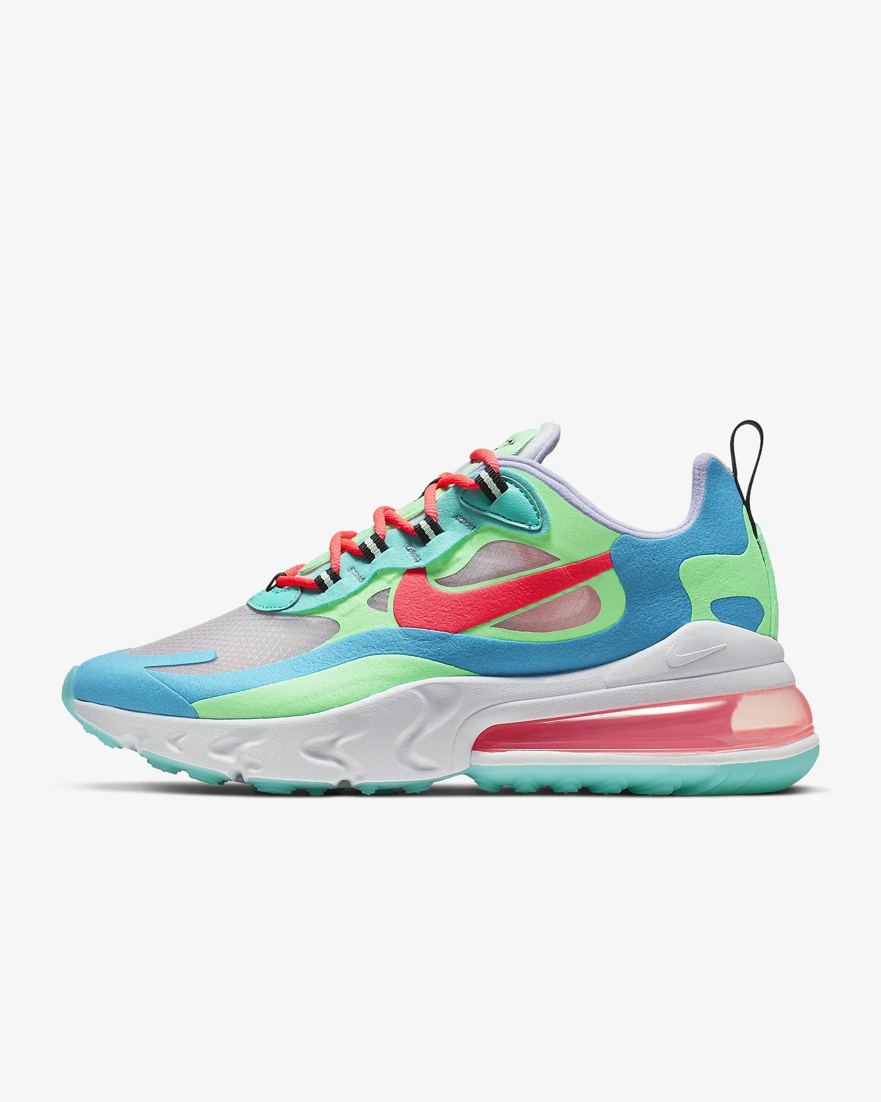 Asics Shoes Vegan Nike Air Max 270 React 'Electro Green Lagoon' Sneaker Shoes Sale Men Size 5.5 - 11