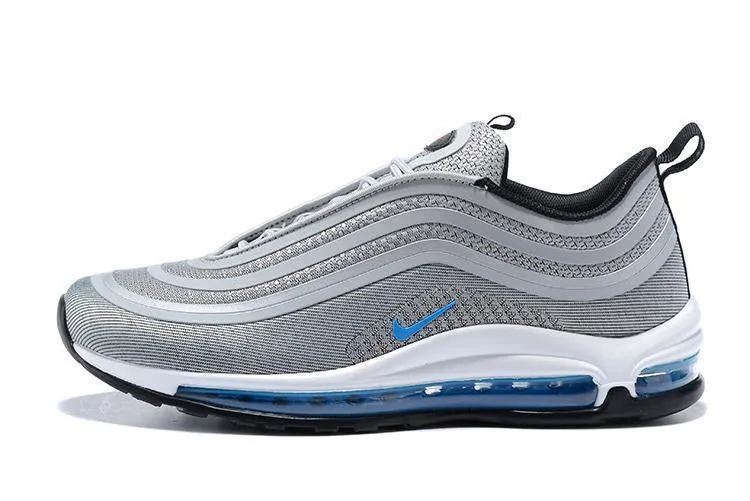 Nike Air Max 97 Ultra 17 Silve Grey Blue White Men Shoes Sale Size US 7, 8, 8.5, 9, 10, 11 Carbon Asics