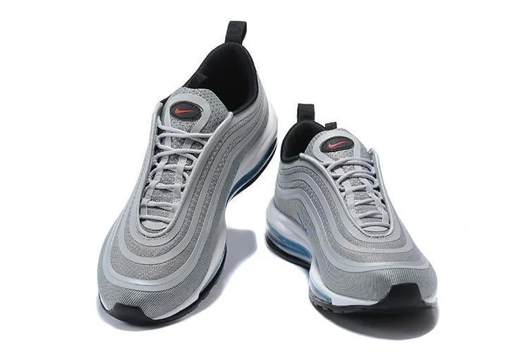 Nike Air Max 97 Ultra 17 Silve Grey Blue White Men Shoes Sale Size US 7, 8, 8.5, 9, 10, 11 Best Asics Shoes For Flat Feet