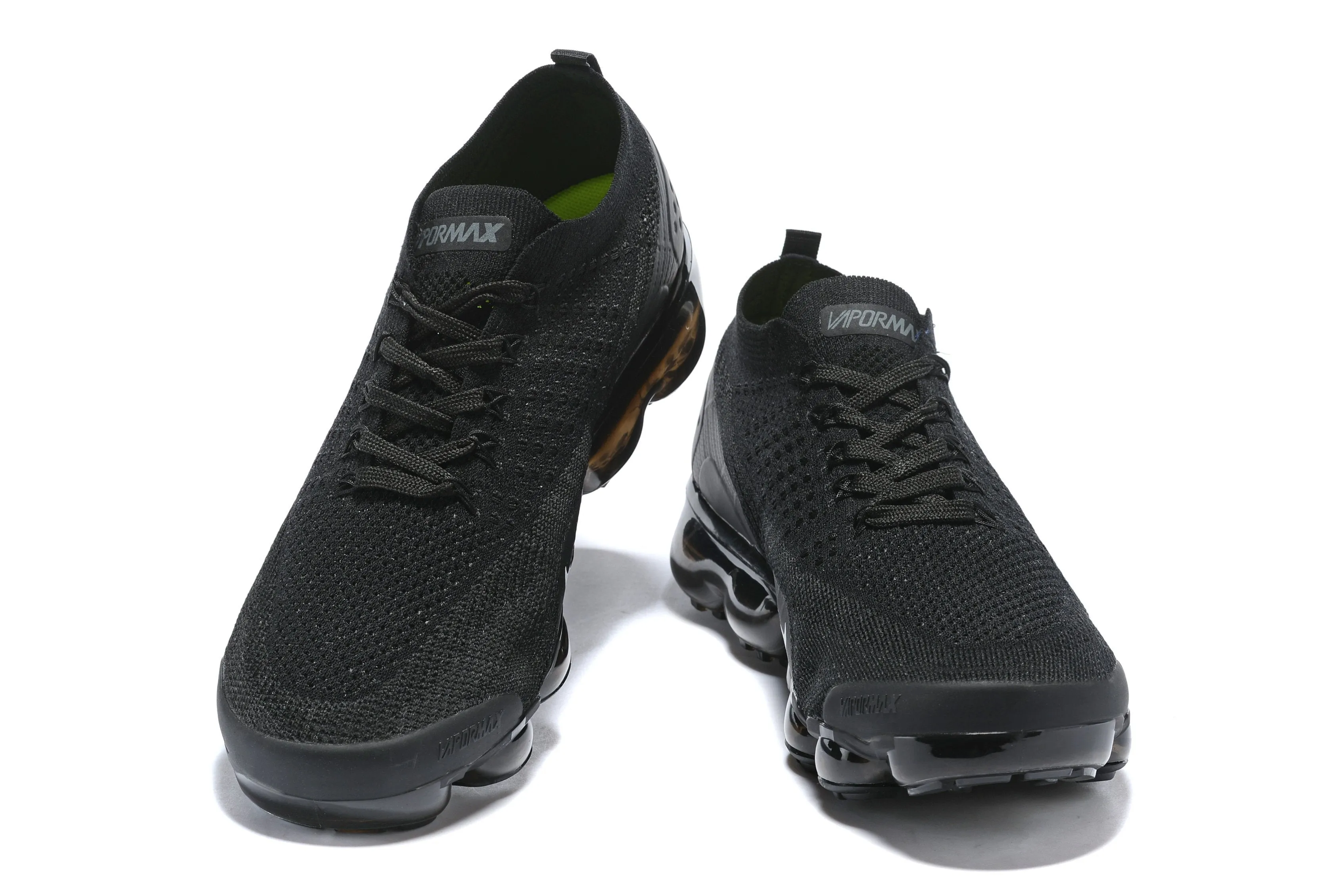 Best Hiit Sneakers Nike Air Vapormax Flyknit 2 All Black Shoes Sneakers Men Sale Size US 7-11