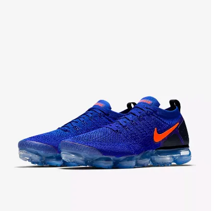Nike Air Vapormax Flyknit 2 Blue Black Orange Shoes Sneakers Men Sale Size US 7, 8, 8.5, 9, 10, 11 Trimp Sneakers