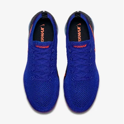 Nike Air Vapormax Flyknit 2 Blue Black Orange Shoes Sneakers Men Sale Size US 7, 8, 8.5, 9, 10, 11 Sperry Top Sider Sneakers