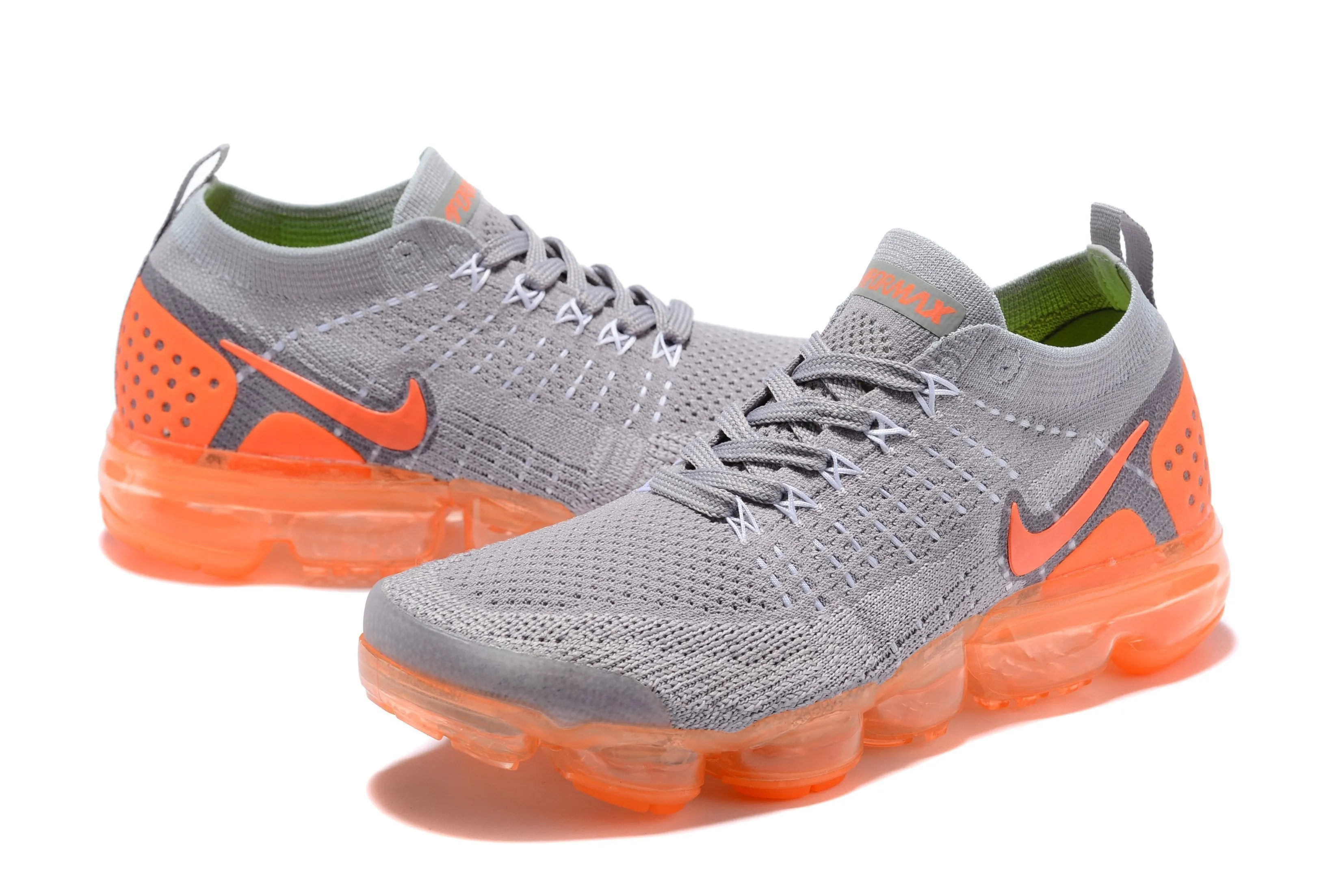 Nike Air Vapormax Flyknit 2 Grey Orange Shoes Sneakers Men Sale Size US 7-11 Bobby Sneakers