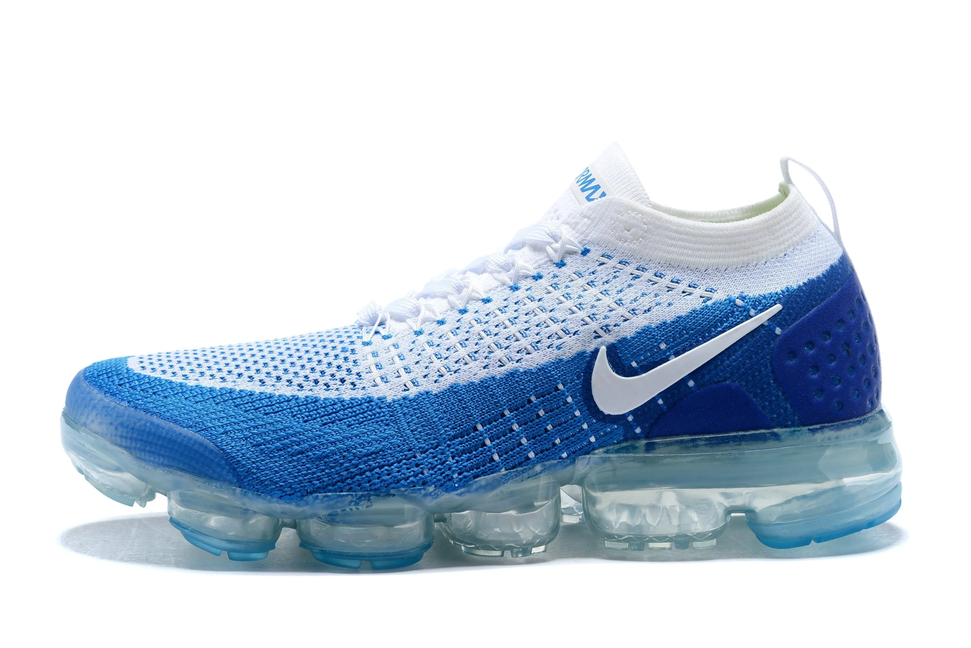Nike Air Vapormax Flyknit 2 White Blue Shoes Sneakers Men Sale Size US 7, 8, 8.5, 9, 10, 11 Shoes Wedge Sneakers