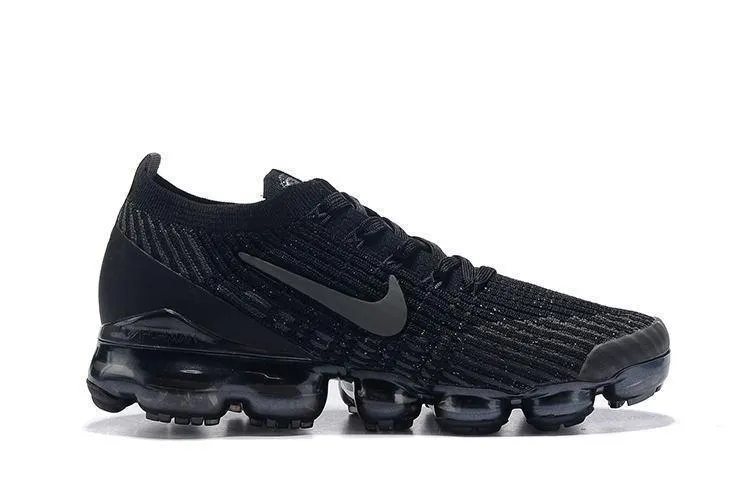 Sneakers Logo Nike Air Vapormax Flyknit 3 All Black Shoes Sneakers Men !!! CYBER MONDAY SALE !!!