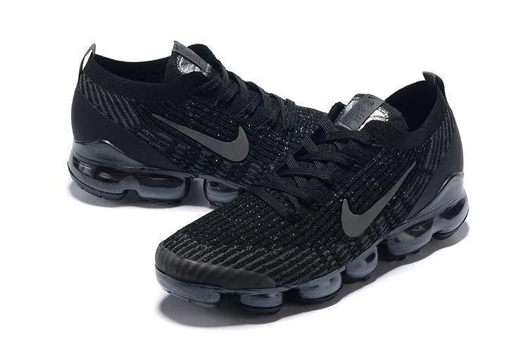 Nike Air Vapormax Flyknit 3 All Black Shoes Sneakers Men !!! CYBER MONDAY SALE !!! Easy Rider Vintage Sneakers