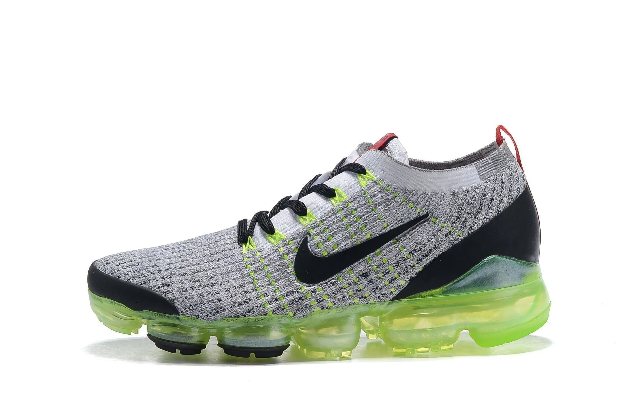 Lightweight Sneakers Nike Air Vapormax Flyknit 3 "Neon" Grey Black White Shoes Sneakers Men Sale Size US 7, 8, 8.5, 9, 10, 11