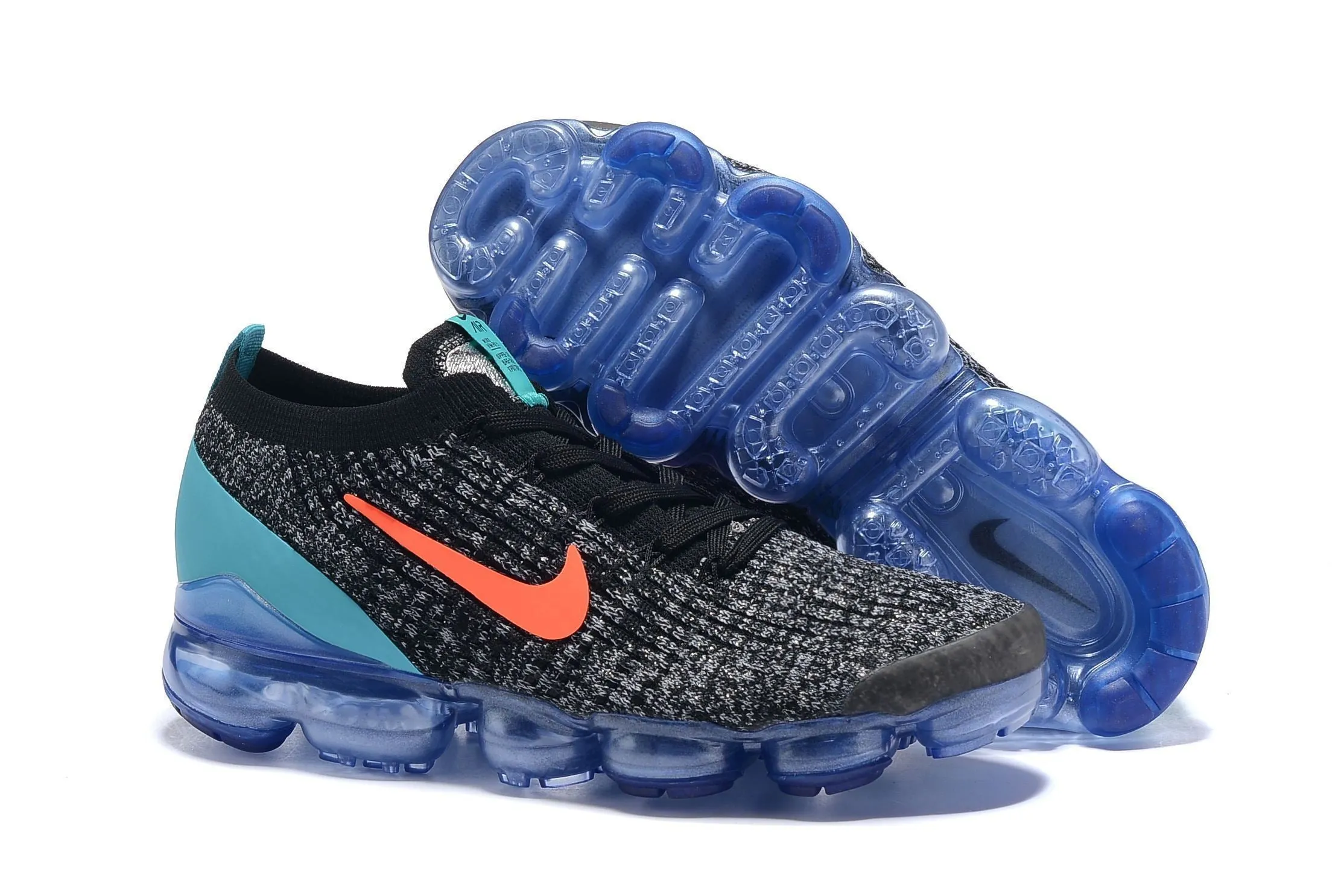Nike Air Vapormax Flyknit 3 Black White Blue Shoes Sneakers Men Sale Size US 7, 8, 8.5, 9, 10, 11 Little Sneakers