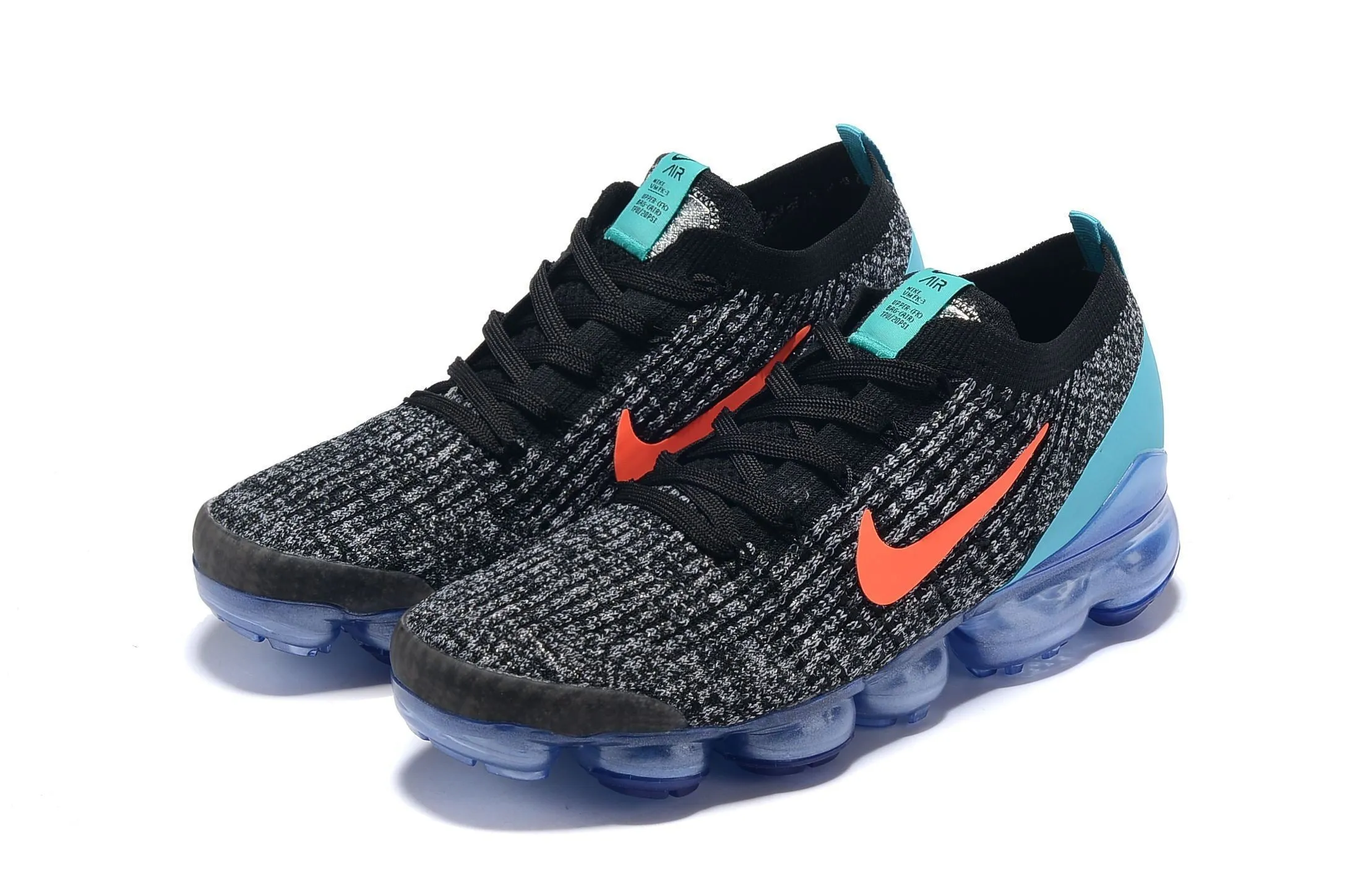 Sneakers 1992 Film Nike Air Vapormax Flyknit 3 Black White Blue Shoes Sneakers Men Sale Size US 7, 8, 8.5, 9, 10, 11