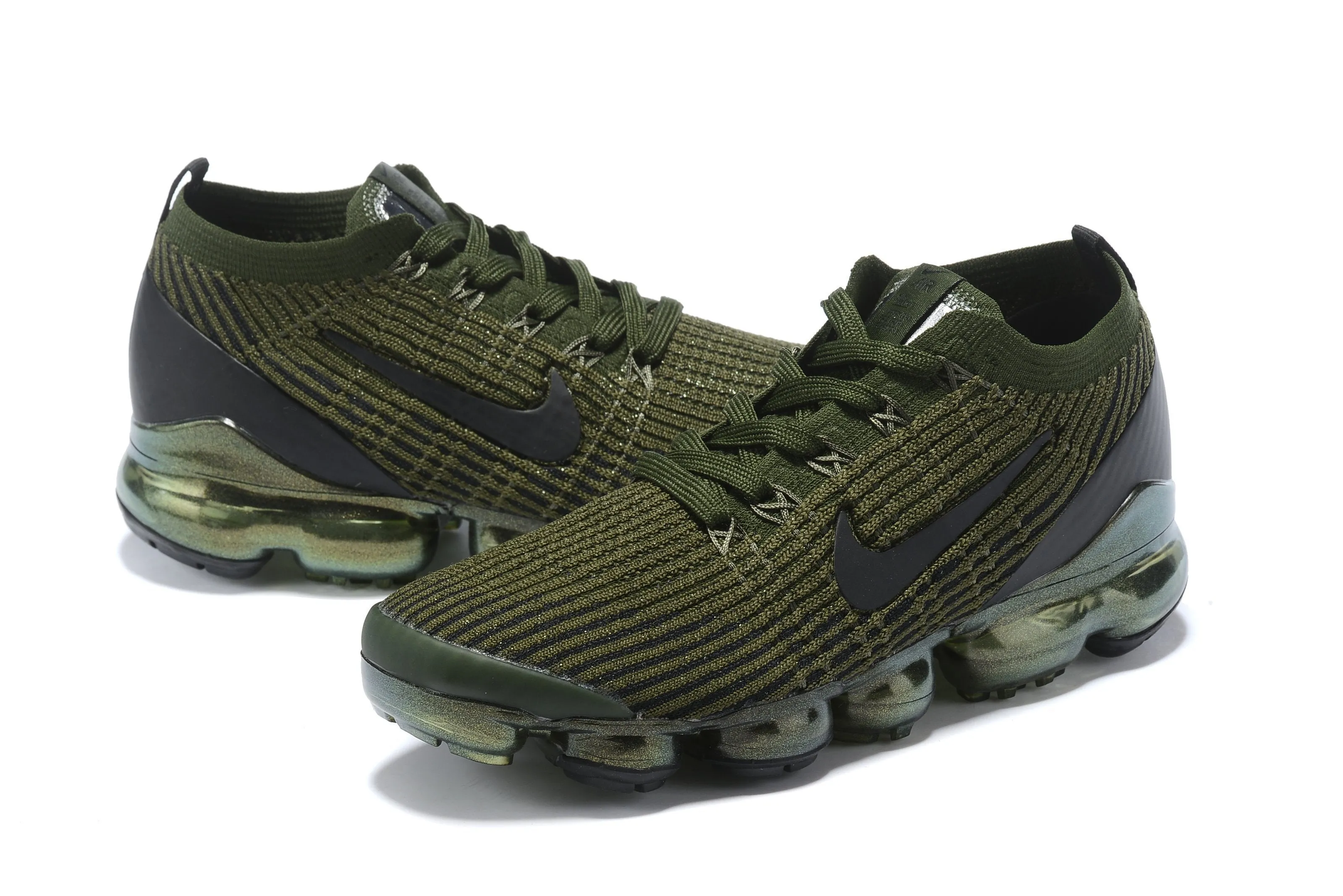 Nike Air Vapormax Flyknit 3 Olive Black Shoes Sneakers Men !!! CYBER MONDAY SALE !!! Circus Sneakers