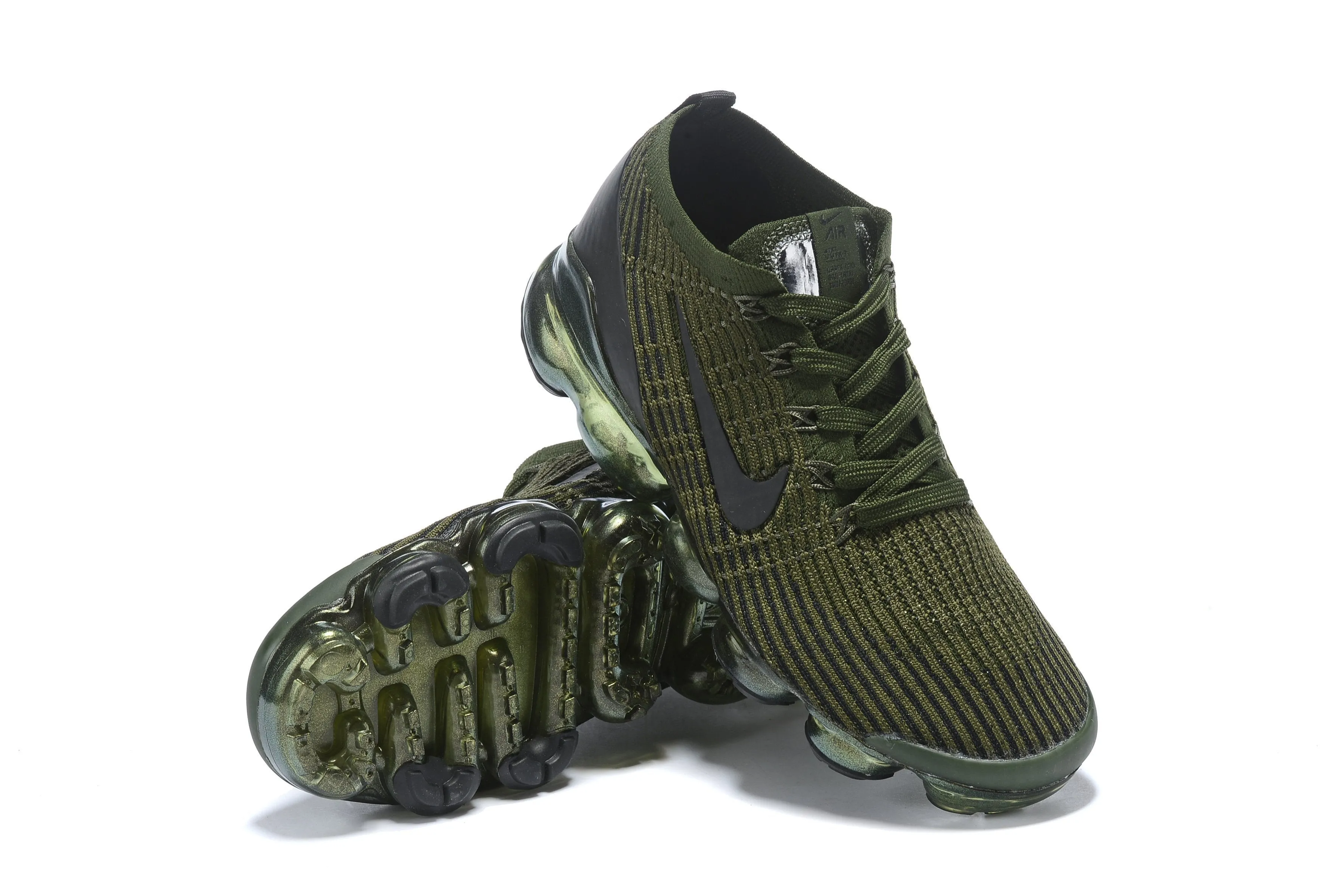 Nike Air Vapormax Flyknit 3 Olive Black Shoes Sneakers Men !!! CYBER MONDAY SALE !!! Wide Width Walking Sneakers