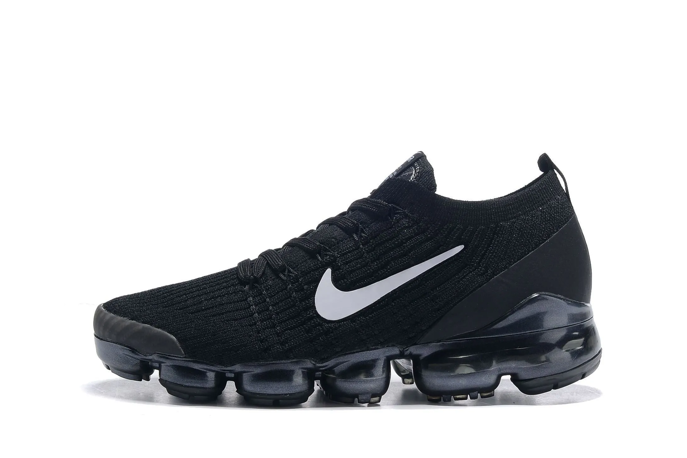 Striped Sneakers Nike Air Vapormax Flyknit 3 "All Black" Shoes Sneakers Men Sale Size US 7-11