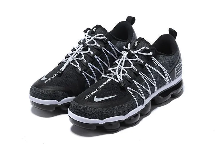 Nike Air Vapormax Run Utility Black White Shoes Sneakers Men !!! CYBER MONDAY SALE !!! Nike Sneakers Flat