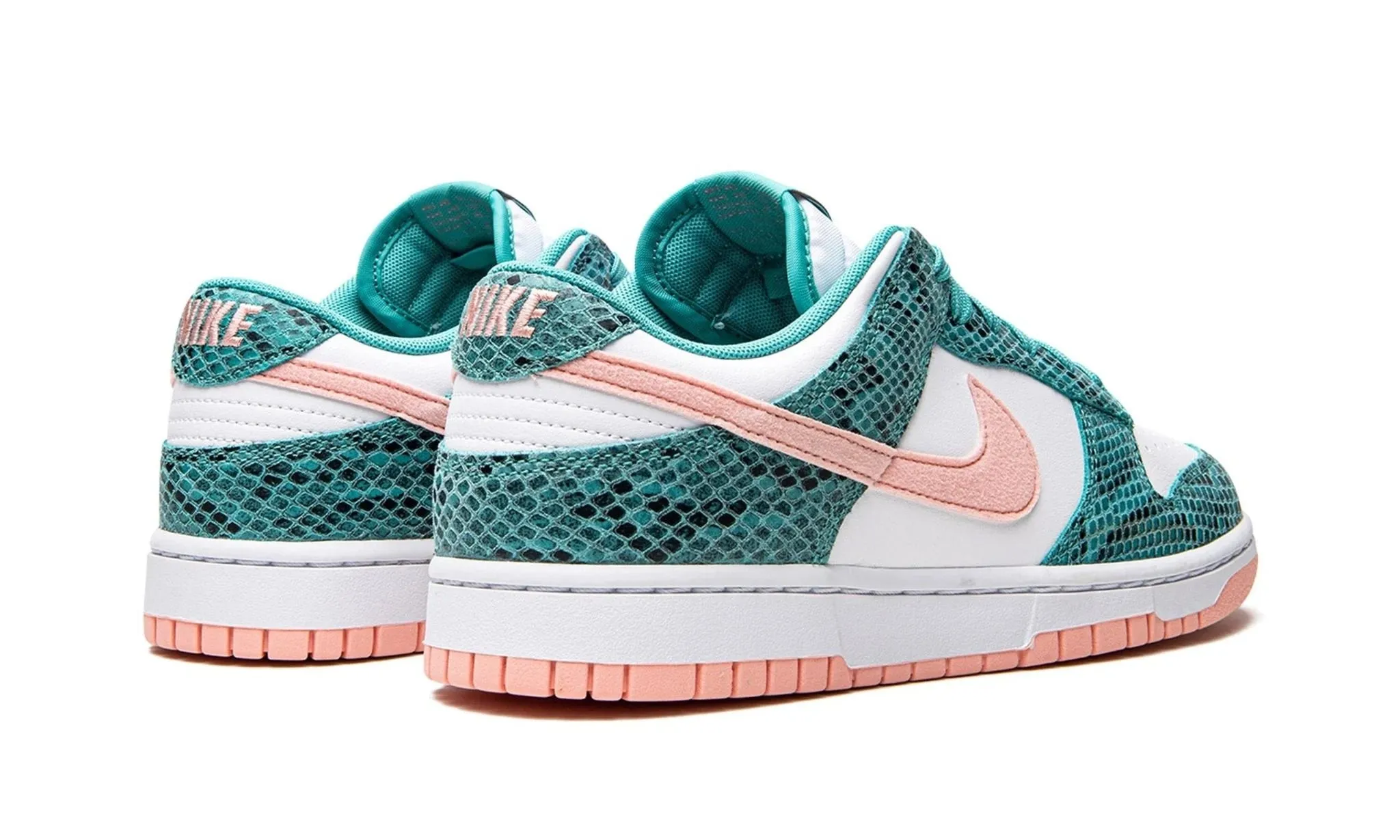 NIKE DUNK LOW SNAKESKIN WASHED TEAL BLEACHED CORAL Asics Taka Shoes