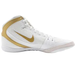 Nike Freek Wrestling Boxing Boots - White/Gold Asics Wrestling Shoes Sale