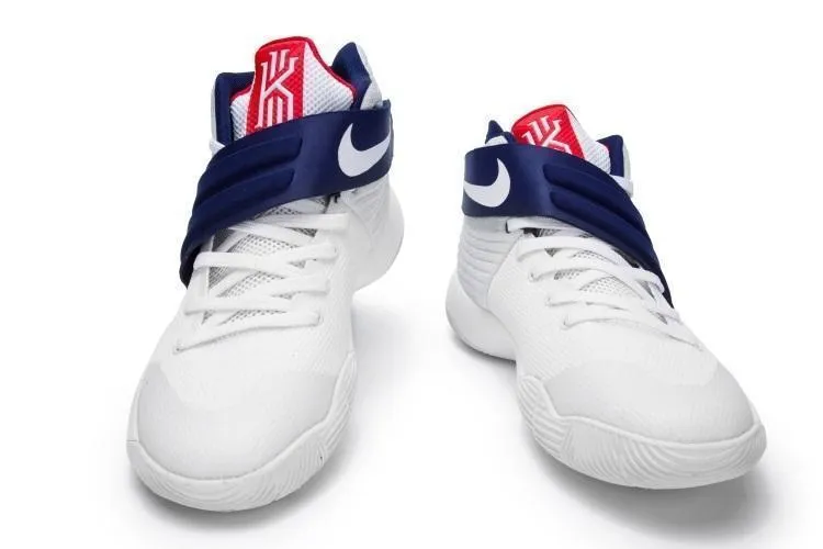 Cheap Asics Tennis Shoes Nike Kyrie 2 USA White Navy Red Men Basketball Shoes Sale Size US 7-12