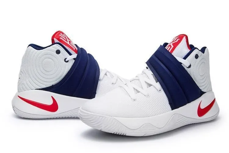 Nike Kyrie 2 USA White Navy Red Men Basketball Shoes Sale Size US 7-12 Best Asics Shoe For High Arches