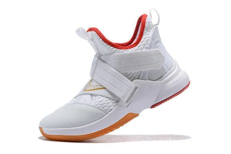 Nike Lebron Soldier XII 12 SFG EP Grey White Red Men Shoes Sale Size US7,8,8.5,9,10,11,12 Asics Usa Tennis Shoes