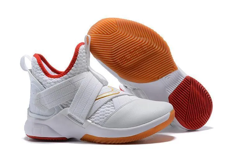 Asics Tennis Shoes Monfils Nike Lebron Soldier XII 12 SFG EP Grey White Red Men Shoes Sale Size US7,8,8.5,9,10,11,12